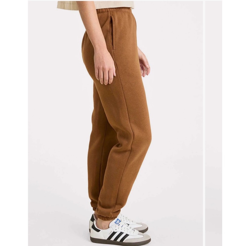 Nuuds Classic Sweatpant Chocolate Brown Fleece‎ Joggers Womens Size S - Picture 2 of 9